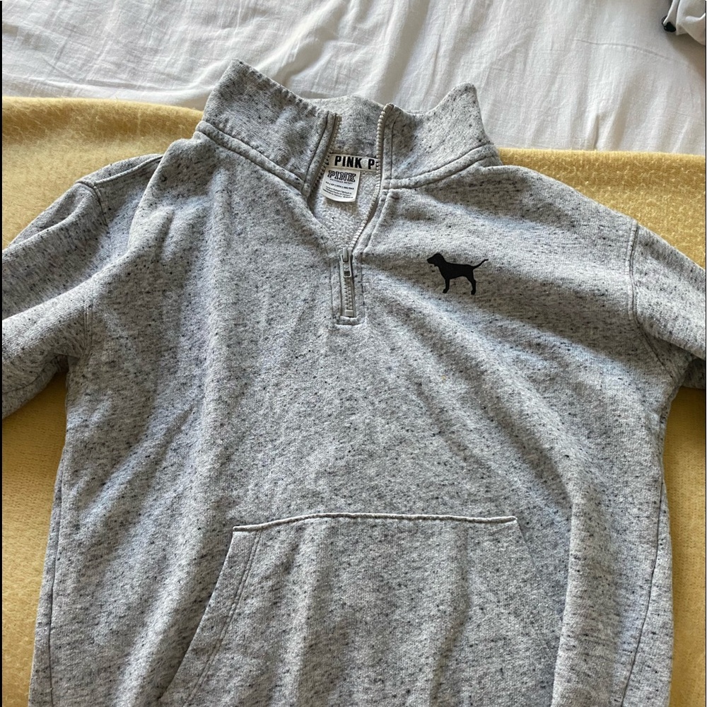 VS pink quarter zip hoodie